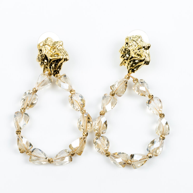 Label Deluxe Bijoux Candy sweet Oorbellen 05957 Earrings drops gold 7 CM