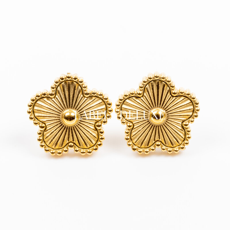 Label Deluxe Bijoux Label Deluxe B oorbellen LDLGO00075503 Earrings flower gold 15 MM