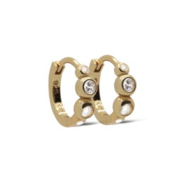 Karma Jewelry Karma Jewelry oorbellen H556GP Hoops Aledi 925 silver gold plated 12 MM