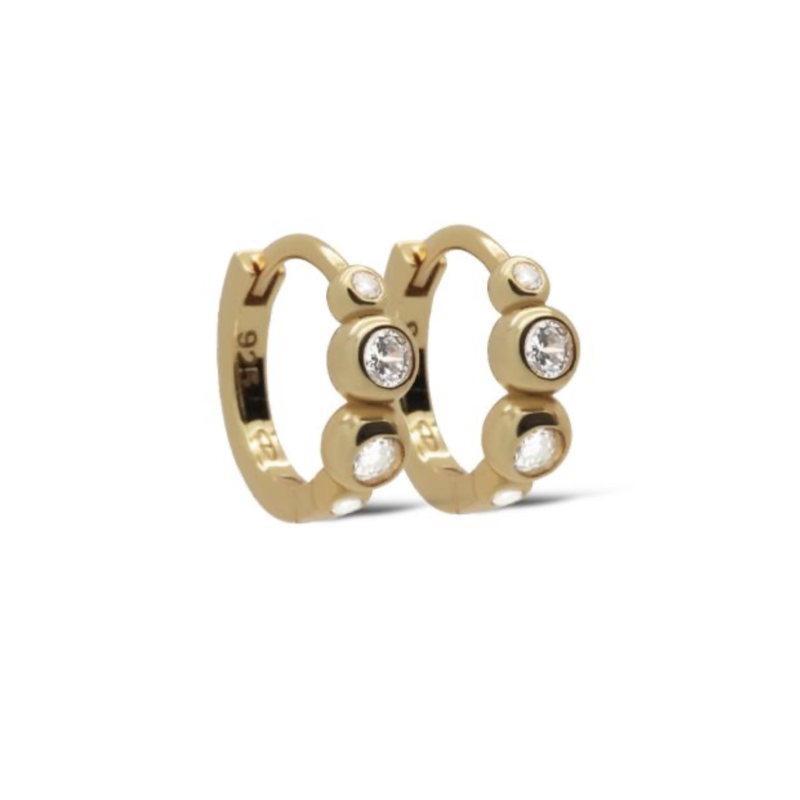 Karma Jewelry Karma Jewelry oorbellen H556GP Hoops Aledi 925 silver gold plated 12 MM