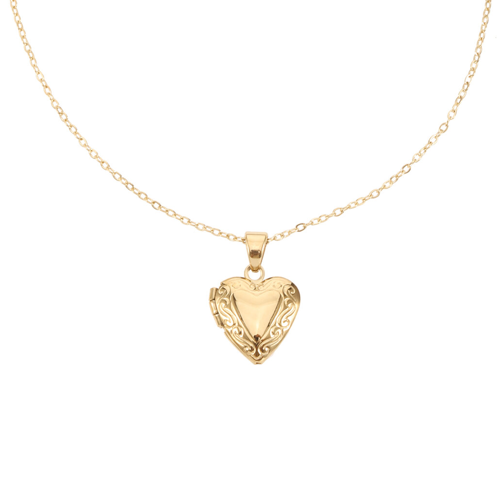 Rose & Camellia Rose & Camellia ketting 08951 Necklace Medaillon heart gold 42 CM