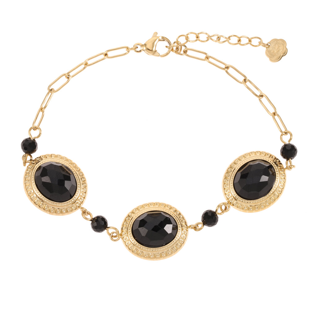 Rose & Camellia Rose & Camilla armband 2502 Bracelet vintage black gold 16 + 3 CM