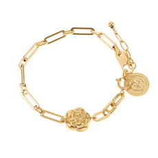 Rose & Camellia Rose & Camellia armband 12509 Bracelet big chain flower Gold 16 + 3 CM