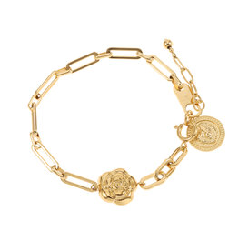 Rose & Camellia Rose & Camellia armband 12509 Bracelet big chain flower Gold 16 + 3 CM