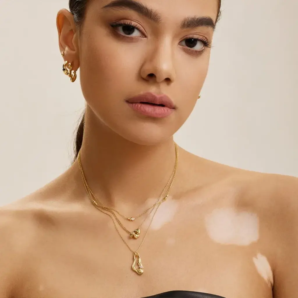 Ania Haie Ania Haie ketting N050-02G Gold Twisted Wave Chain Necklace