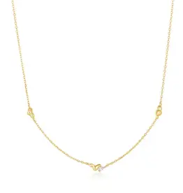 Ania Haie Ania Haie ketting N050-02G Gold Twisted Wave Chain Necklace