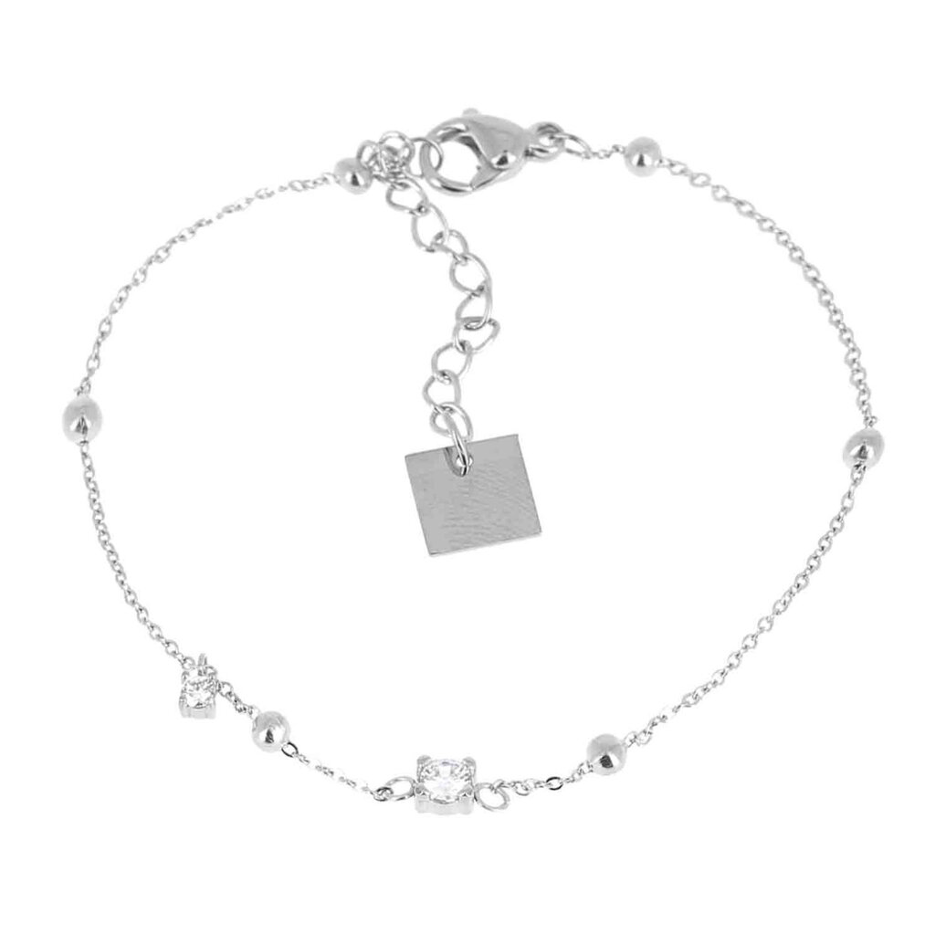 Zag Bijoux Zag Bijoux armband SBS22190-00WHT bracelet Acier silver 15 + 3 CM