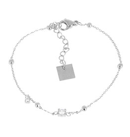 Zag Bijoux Zag Bijoux armband SBS22190-00WHT bracelet Acier silver 15 + 3 CM