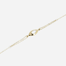 Zag Bijoux Zag Bijoux armband SBS23174-01WHT bracelet simple gold 15 + 3 CM