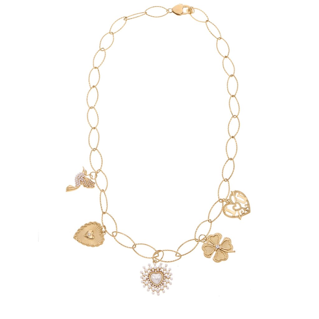 Rose & Camellia Rose & Camellia Ketting 16505 Necklace Vintage look charms gold 55 CM