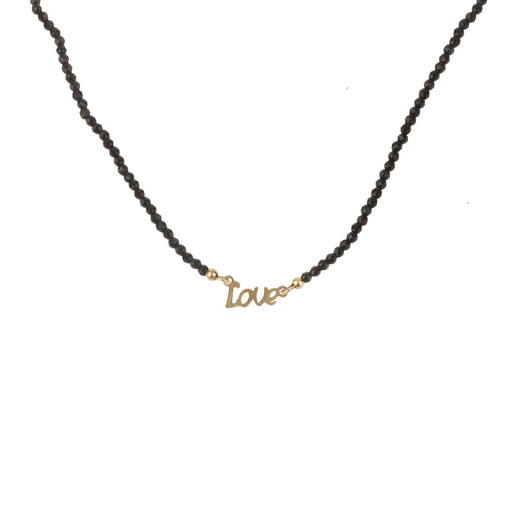 Rose & Camellia Rose & Camellia ketting 806955 Necklace black love gold