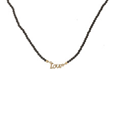 Rose & Camellia Rose & Camellia ketting 806955 Necklace black love gold
