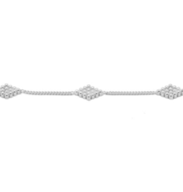 Karma Jewelry Karma Jewelry armband 94170S Bracelet Diamond shape dots 925 silver 15 + 3 CM