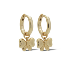 Karma Jewelry Karma Jewelry oorbellen  A156GP Earrings Hoops belle Bow 925 silver gold plated