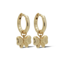 Karma Jewelry Karma Jewelry oorbellen  A156GP Earrings Hoops belle Bow 925 silver gold plated