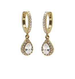 Karma Jewelry Karma Jewelry oorbellen A102GP Earrings Harper Chloe 925 silver gold plated