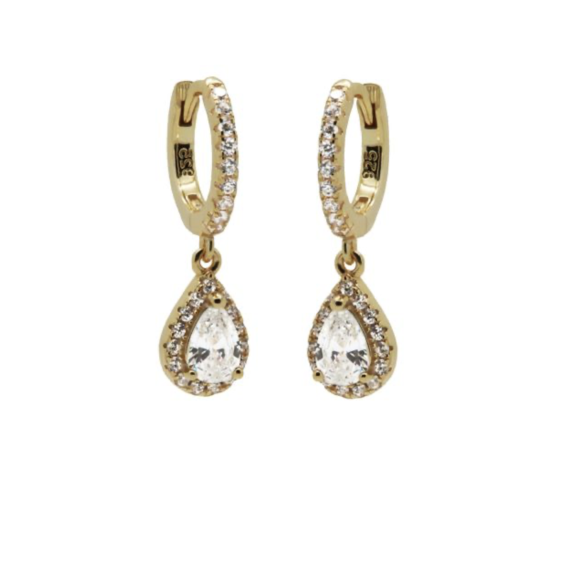 Karma Jewelry Karma Jewelry oorbellen A102GP Earrings Harper Chloe 925 silver gold plated