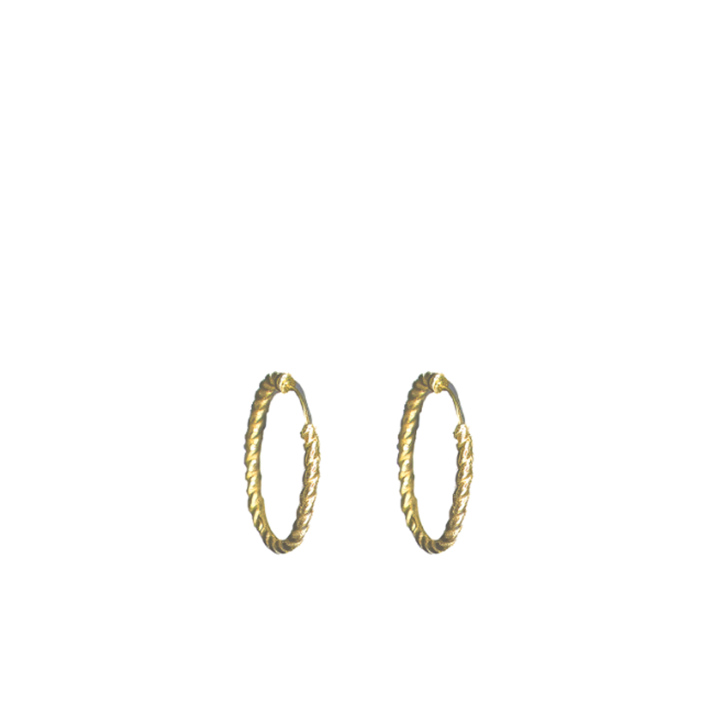 Bauer Basics Bauer basics oorbellen XL gedraaid goud 3 MM / 2,5 CM
