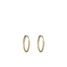 Bauer Basics Bauer basics oorbellen XL gedraaid goud 3 MM / 2,5 CM