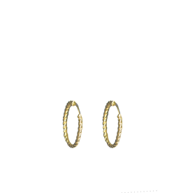 Bauer Basics Bauer basics oorbellen XL gedraaid goud 3 MM / 2,5 CM