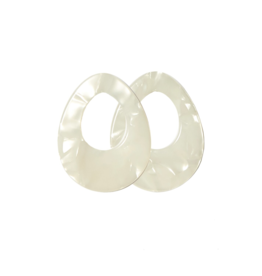 Bauer Basics Bauer Basics oorbel hangers Acetaat druppel M parelmoer kleur 4,5 cm