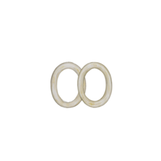 Bauer Basics Bauer Basics oorbel hangers Buffelhoorn ovaal M open Wit  3,5 CM