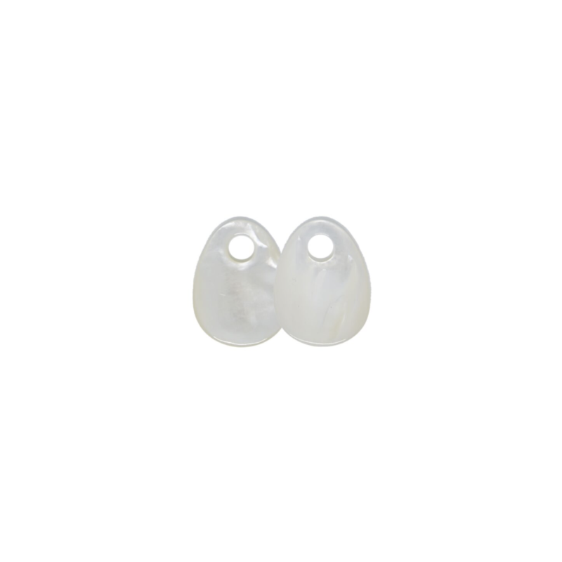 Bauer Basics Bauer Basics oorbel hangers Ellips Parelmoer wit 4 CM