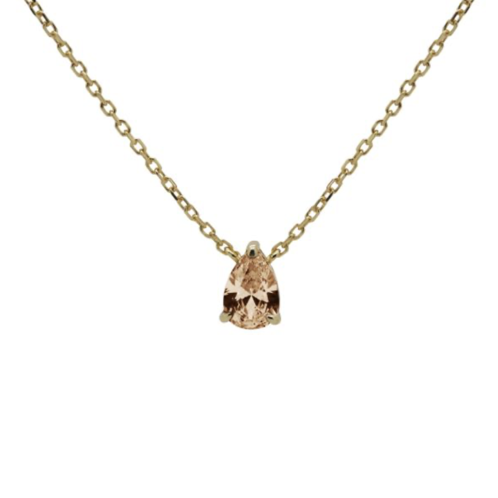 Karma Jewelry Karma Jewelry ketting T304GP_C Necklace Julia Champaign 925 silver gold plated 39 + 5 CM