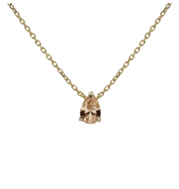 Karma Jewelry Karma Jewelry ketting T304GP_C Necklace Julia Champaign 925 silver gold plated 39 + 5 CM