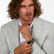 Maserati Maserati R8871624009 Sorpasso Chronograph watch (rose goud/blauw) 42 MM heren horloge