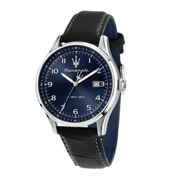 Maserati Maserati R8851124003 Chronograph watch (zilver/blauw) 42 MM heren horloge