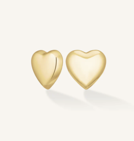 Rosefield Rosefield oorbellen JEPHG-J983 Puffy Heart Studs gold 2.45x 2.45 x 0.6 cm