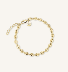 Rosefield Rosefield armband JBCSG-J1052 Bracelet Coffee Bean goud 16.5 + 3 CM