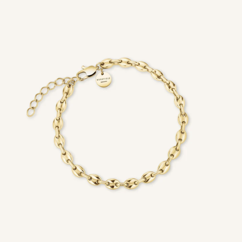 Rosefield Rosefield armband JBCSG-J1052 Bracelet Coffee Bean goud 16.5 + 3 CM