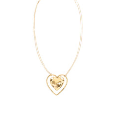 Rose & Camellia Rose & Camellia ketting 08956 Necklacke heart big gold 38 + 5 CM