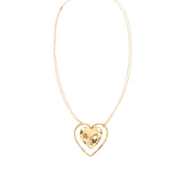 Rose & Camellia Rose & Camellia ketting 08956 Necklacke heart big gold 38 + 5 CM