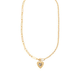 Rose & Camellia Rose & Camellia ketting 08955 Necklace heart vintage look gold 40 + 5 CM