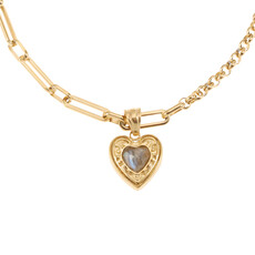 Rose & Camellia Rose & Camellia ketting 08955 Necklace heart vintage look gold 40 + 5 CM