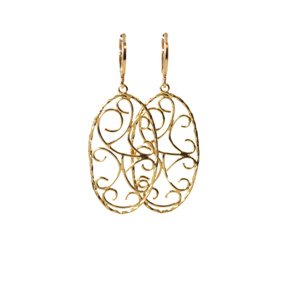 Ellen Meijer Ellen Meijer oorbellen Moaiek 24 gold plated 4 CM