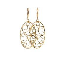 Ellen Meijer Ellen Meijer oorbellen Moaiek 24 gold plated 4 CM