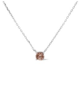 Karma Jewelry Karma Jewelry ketting T309S_CA Necklace Tess 925 silver Caramel 39 + 5 CM