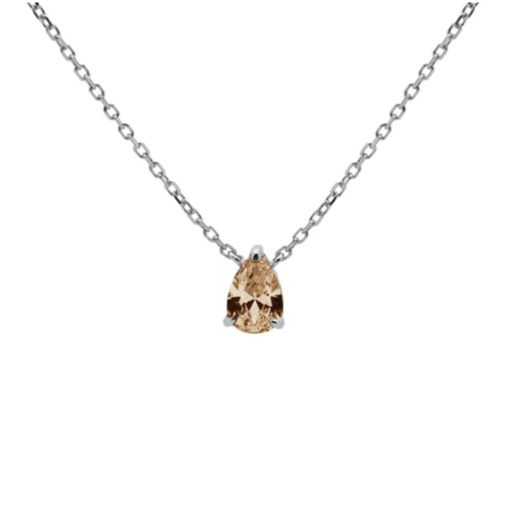 Karma Jewelry Karma Jewelry ketting T304S_C Necklace Julia Champaign 925 silver 39 + 5 CM