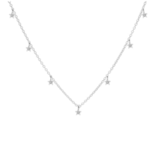 Karma Jewelry Karma Jewelry ketting T236S Necklace Zirconia flowers 925 silver 38 - 45 CM