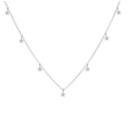 Karma Jewelry Karma Jewelry ketting T236S Necklace Zirconia flowers 925 silver 38 - 45 CM