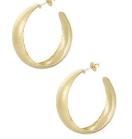 Yehwang Yehwang oorbellen 0291604-188 Earrins Hoops structure gold 4CM