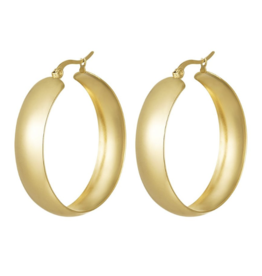 Yehwang oorbellen 0290135-188 Earrings Chique hoops gold 4 CM