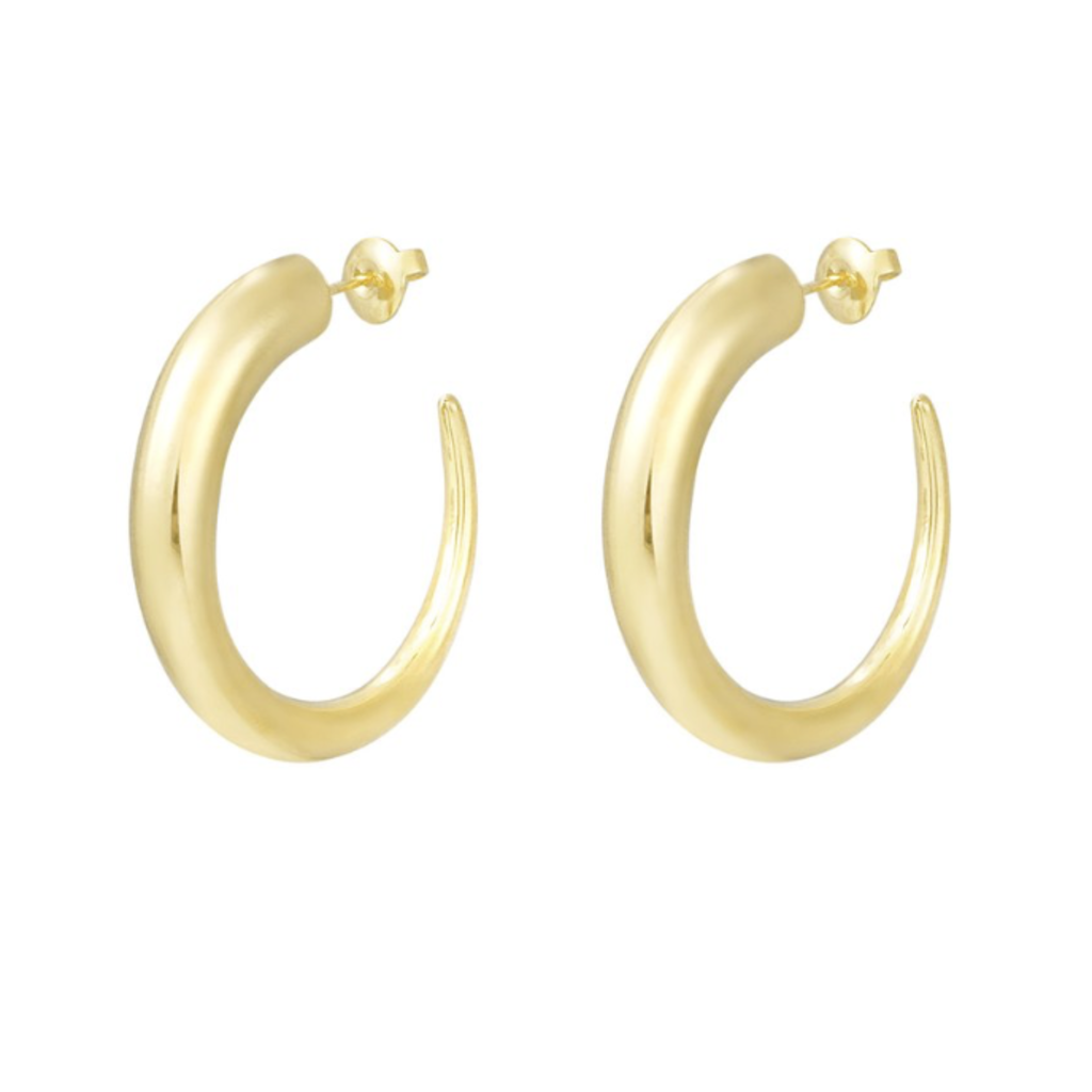 Yehwang Yehwang oorbellen 0291214-188 Earrings round gold 3.4 CM