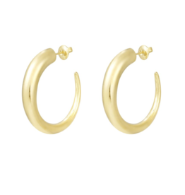 Yehwang Yehwang oorbellen 0291214-188 Earrings round gold 3.4 CM