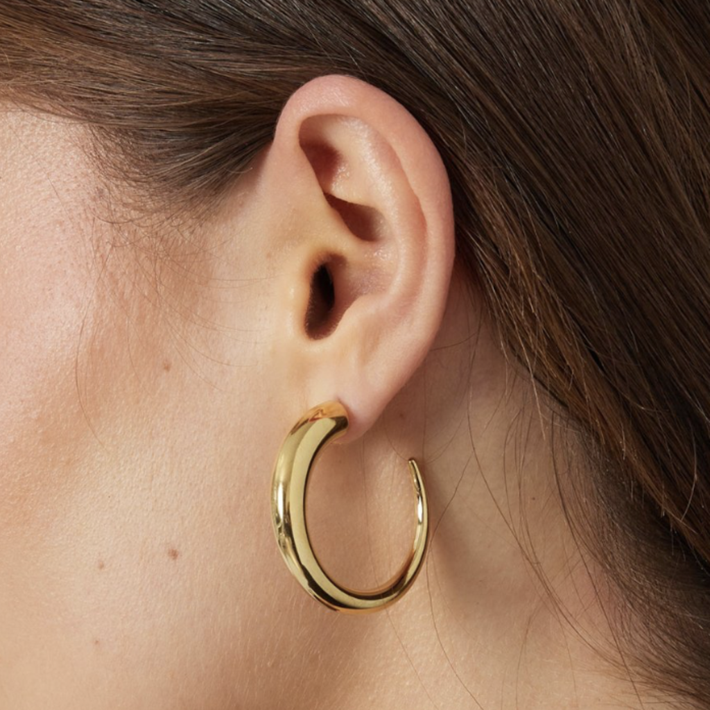 Yehwang Yehwang oorbellen 0291214-188 Earrings round gold 3.4 CM
