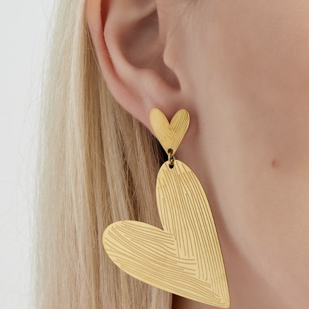 Yehwang yehwang oorbellen 0292571-188 Earrings double the love 5.5 CM